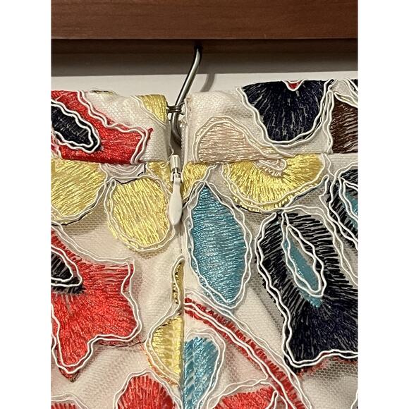 EVA FRANCO Anthropologie Meghan Embroidered Midi Skirt •4• Floral A Line EXC - Picture 12 of 16